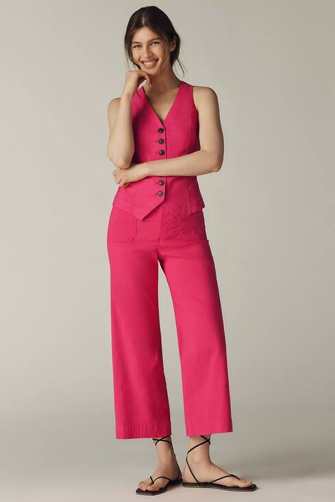 Anthropologie Pants - Anthropologie Maeve Colette European Linen Stretch High-Rise Wide-Leg Pants 28
